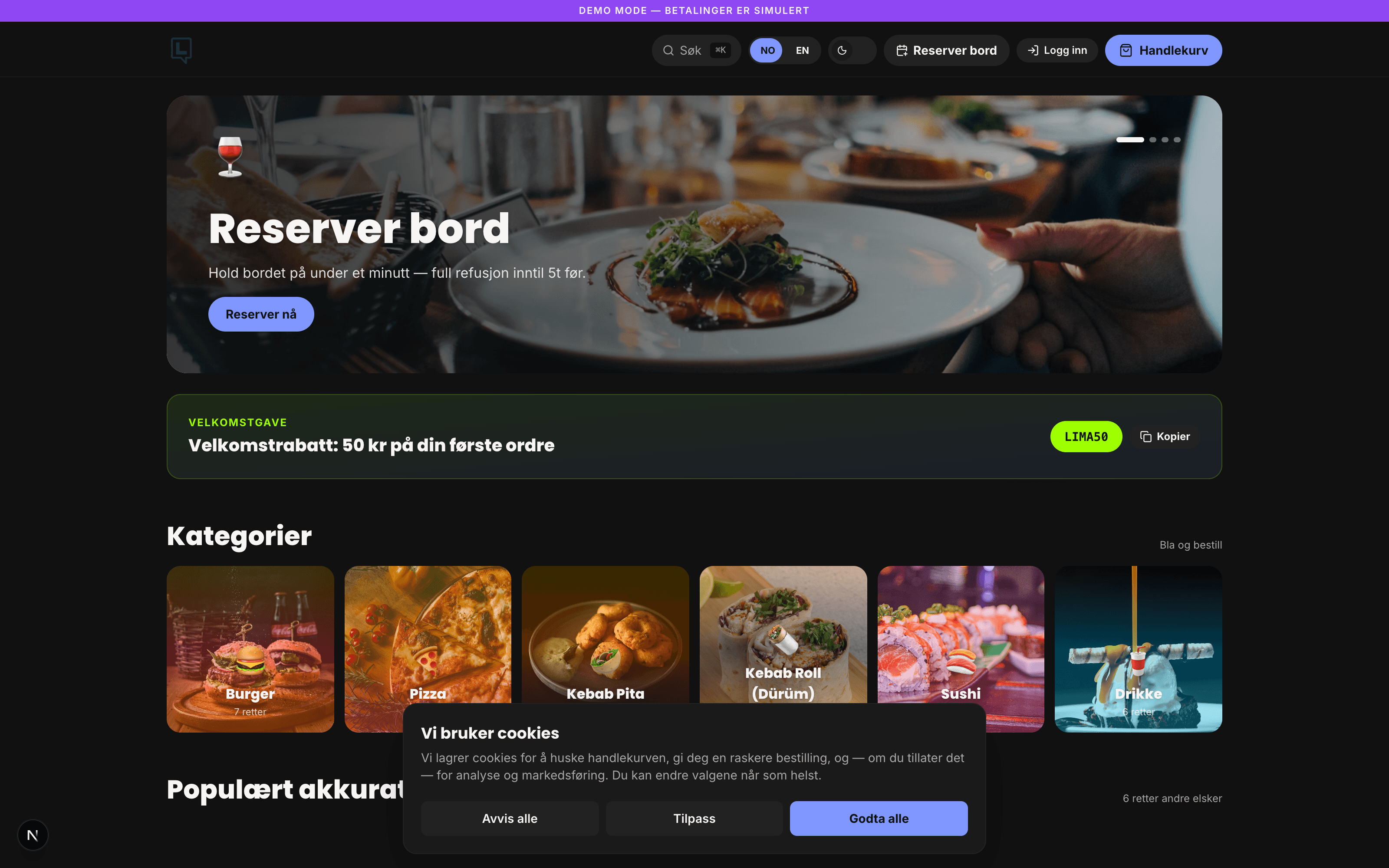 The Restaurant OS — live site preview